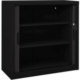 Ormarić Omara z drsnimi vrati črna 90x40x90 cm jeklo, (20705206) | Shoptok.si