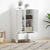 vidaXL industrijska garderobna omara bela 67x35x107 cm jeklo | Shoptok.si