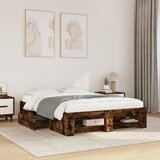 Maison Chic Posteljni okvir - Dvoposteljna postelja - Zakonska postelja brez vzmetnice hrast 140x200 cm inženirski les-J12007, (21771492) | Shoptok.si