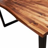  Blagovaonski stol sa živim rubom 160x80x75 cm od drva bagrema | shoptok.hr
