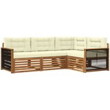  Set vanjskih sofa 4 kom. Prirodna i krem | shoptok.hr