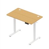 Vonhaus Električni podizni stol s USB-C punjenjem (100 x 60 cm), svijetlo drvo, bijela baza Cijene