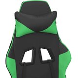  Gaming stol z oporo za noge črno in zeleno umetno usnje, (21152230) | Shoptok.si