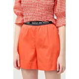 Notes Du Nord Kratke hlače za žene, boja: narančasta, glatki materijal, visoki struk