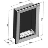  InFire - Ugrađeni bio-kamin 79x55 cm 3kW crni | Eponuda.com