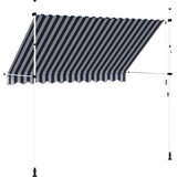 Tenda na ručno uvlačenje 300 cm plavo-bijela prugasta | shoptok.hr