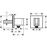 Hansgrohe zidno držalo za tuš ročko FixFit E (26889000) | Shoptok.si