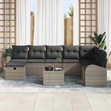  Sjedeća garnitura za vrt 9 kom. Siva poliratan Crna 55 x 55 x 37 cm | shoptok.hr
