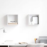  Kockaste zidne police 2 kom bijele 26 x 15 x 26 cm | Eponuda.com