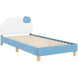  Krevet za djecu s uzglavljem s uzglavljem Plava 90 x 190 cm PU | shoptok.hr