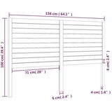  Posteljno vzglavje črno 156x4x100 cm trdna borovina, (20933962) | Shoptok.si