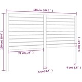  Uzglavlje za krevet crno 156 x 4 x 100 cm od masivne borovine | shoptok.hr
