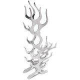 vidaXL stojalo za vino oblika plamena aluminij srebrno za 9 steklenic | Shoptok.si