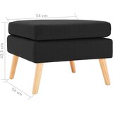vidaXL Tabure od tkanine crni | shoptok.hr