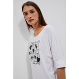 Moodo WOMEN'S T-SHIRT L-TS-4030 WHITE | Shoptok.si