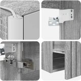  Set ormarića za kupaonicu 5 kom. Siva Sonoma Konstruirano drvo | shoptok.hr