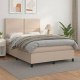 The Living Store Box spring postelja z vzmetnico kapučino 140x200cm umetno usnje - Box Spring Postelja, (21513959) | Shoptok.si
