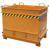 eurokraft pro Zabojnik za gradbeni material BC, sprostitev s kamnito objemko, ŠxV 1310 x 1160 mm, rumeno oranžne barve | Shoptok.si