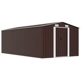  Vrtno spremište 257 x 489 x 181 cm metalno smeđe | shoptok.hr
