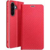 AVIZAR Folio etui za Galaxy A57 efekt ogljika s kovinskim okvirjem in žepkom za kartice, Rdeča, (5000273885) | Shoptok.si