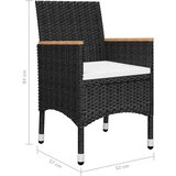  9-dijelni vrtni blagovaonski set crni | shoptok.hr