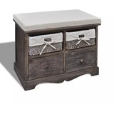 vidaXL klupa za pohranu smeđa 62 x 33 x 42 cm od drva paulovnije | shoptok.hr