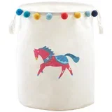 Bela tekstilna otroška škatla za shranjevanje ø 38x48 cm Mimo Eclectic Horse –