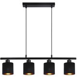 Mömax viseča Svetilka Goldi, Črna, Zlata, 4 X Led 15 W | Shoptok.si