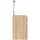  Toaletni stolić s ogledalom boja hrasta sonome 130x50x132,5 cm | shoptok.hr