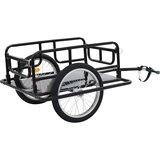 Prikolica za bicikl 130 x 73 x 48,5 cm čelična crna | shoptok.hr