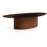 Kave Home Smeđi stolić za kavu sa staklenom pločom stola 81x140 cm Olir – Cijene