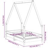  Za dječji krevet 70 x 140 cm od masivne borovine | shoptok.hr