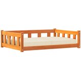  Krevet za psa Vosak smeđa 100 x 70 x 28 cm Čvrsto borovo drvo | shoptok.hr