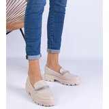 D/CEO marka niezdefiniowana Beige women's loafers decorated with rhinestones Talentino | ePonuda.com