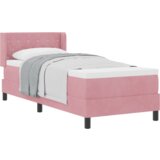  Krevet s box oprugama i madracem ružičasti 80x200 cm baršun | shoptok.hr