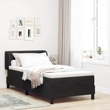  s opruga kutije s uzglavljem Crna 90 x 190 cm Baršun | shoptok.hr