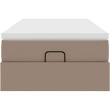 vidaXL Otomanski posteljni okvir z vzmetnico kapučino 100x200 cm, (21611405) | Shoptok.si