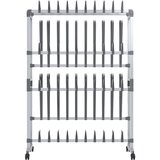  Stalak za cipele s kotačićima srebrni 89 x 27 x120 cm | shoptok.hr