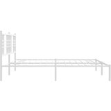 Metalni okvir za krevet s uzglavljem bijeli 200x200 cm | shoptok.hr