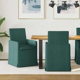 vidaXL Jedilni stoli 2 pcs Temno zelena 57 x 67 x 95 cm blago | Shoptok.si