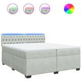  The Living Store Box spring postelja z vzmetnico svetlo siva 200x200 cm žamet - Box Spring Postelja, (21488911) | Shoptok.si