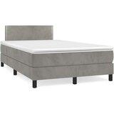  box spring s madracem LED svjetlosivi 120x190 cm tkanina | shoptok.hr