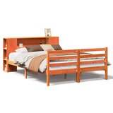  Knjižna postelja brez vzmetnice vošč. rjava 150x200 cm borovina, (21609912) | Shoptok.si