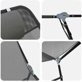  Sklopiva ležaljka za sunčanje Siva 182 x 55 x 85,5 cm Tekstilen | shoptok.hr