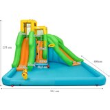  Vodeni park s penjačkom stijenom i dva tobogana, dim. 400 x 361 x 255 cm (bez puhala) | shoptok.hr