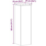  Stalci za biljke 2 kom boja hrasta 25x25x80 cm drveni | shoptok.hr