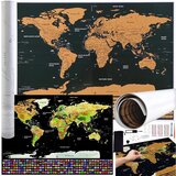  Karta svijeta za grebanje sa zastavicama + pribor 82x59cm | shoptok.hr