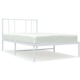 Metalni okvir za krevet s uzglavljem bijeli 90 x 190 cm | shoptok.hr