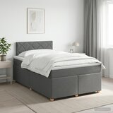  Boxspring krevet s madracem Tamnosiva 120 x 190 cm Tkanina | shoptok.hr