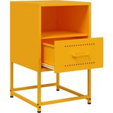 vidaXL Nočna omarica gorčično rumena 36x39x60,5 cm jeklo | Shoptok.si